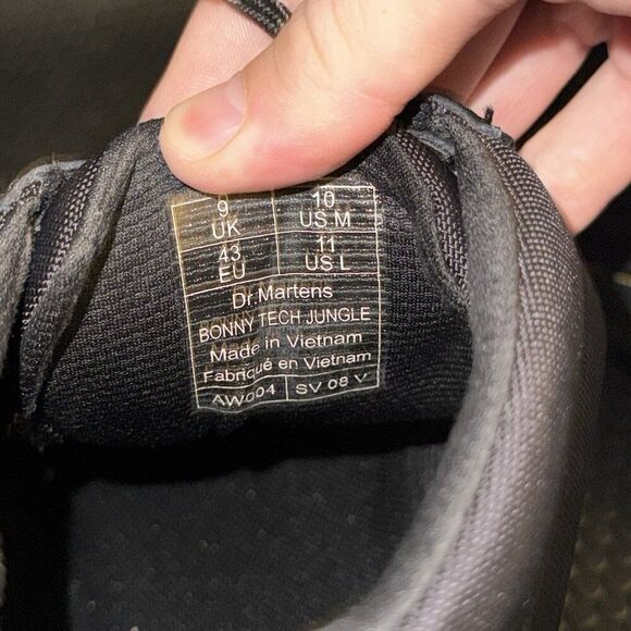 Dr. Martens Bonny Tech Jungle Cordura Black 14 Eye Zipper Combat Boots Mens 10 - Picture 8 of 8